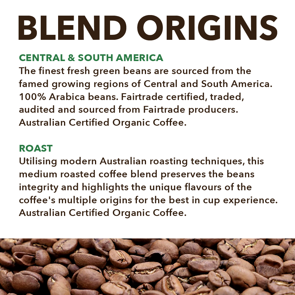 SAMPLE SIZE:  Beach Blend (Whole Bean) — 250g